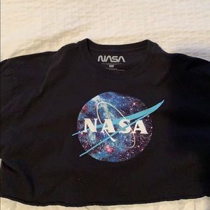 NASA oversized crop top